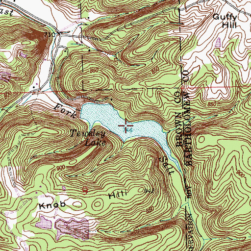 Topographic Map of Tousley Lake, IN