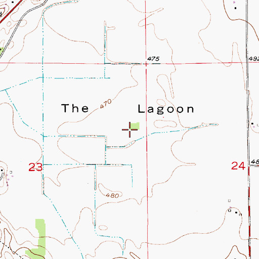 Topographic Map of The Lagoon, IN