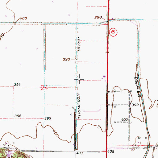 Topographic Map of Thompson Ditch, IN