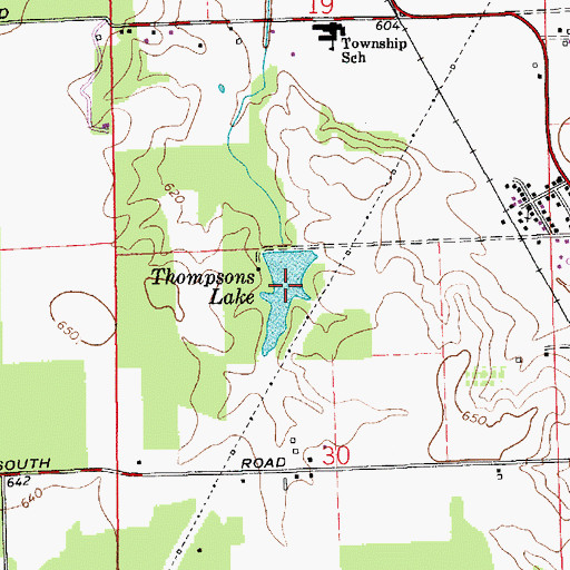 Topographic Map of Thompsons Lake, IN
