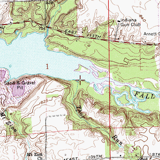 Topographic Map of Thor Run, IN