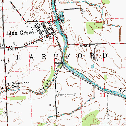 Topographic Map of Threemile Creek, IN