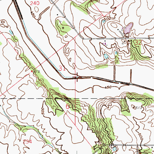 Topographic Map of Tilley Ditch, IN