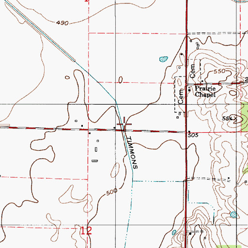 Topographic Map of Timmons Ditch, IN