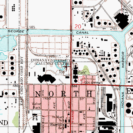 Topographic Map of Tod Park, IN
