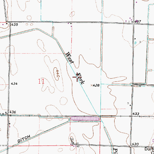 Topographic Map of Toops Ditch, IN