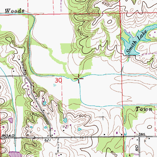 Topographic Map of Town Creek, IN