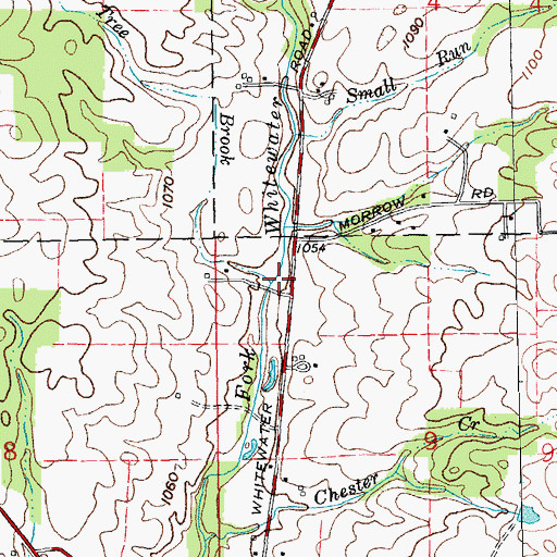 Topographic Map of Tree Brook, IN
