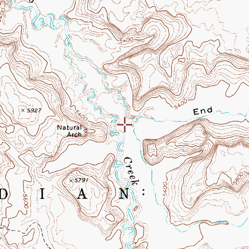 Topographic Map of End Canyon, AZ
