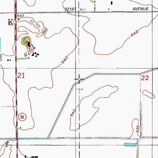 Topographic Map of Tully Ditch, IN