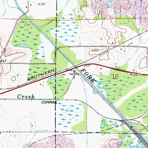 Topographic Map of Turkey Creek, IN