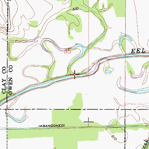 Topographic Map of Turkey Creek, IN