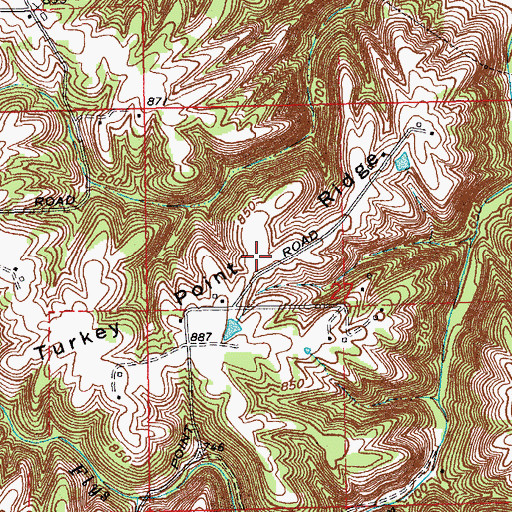 Topographic Map of Turkey Point Ridge, IN