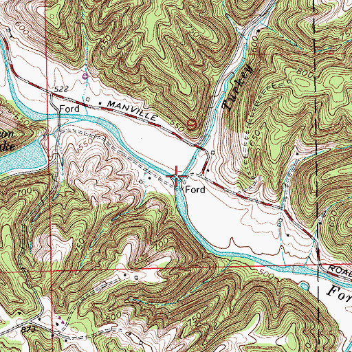 Topographic Map of Turkey Run, IN