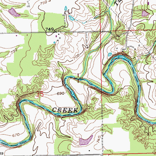 Topographic Map of Turkey Run, IN