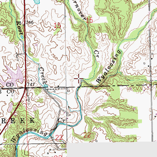 Topographic Map of Turnover Creek, IN