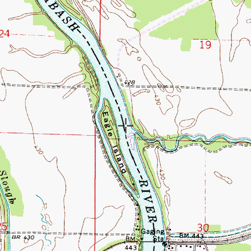Topographic Map of Turtle Creek, IN