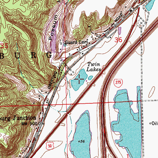 Topographic Map of Twin Lakes, IN