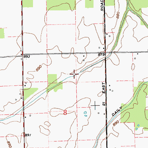 Topographic Map of Twomile Ditch, IN