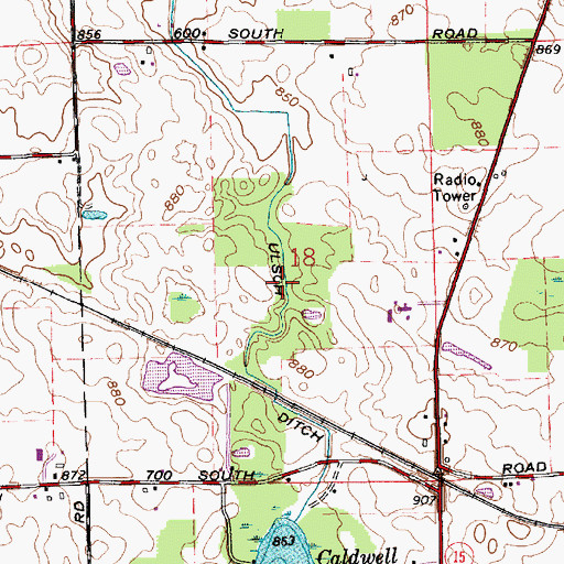 Topographic Map of Ulsch Ditch, IN