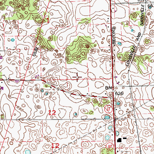 Topographic Map of Union Chapel, IN