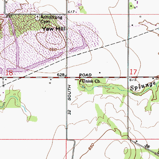 Topographic Map of Union Church, IN