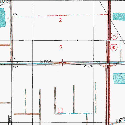 Topographic Map of Vannatti Ditch, IN