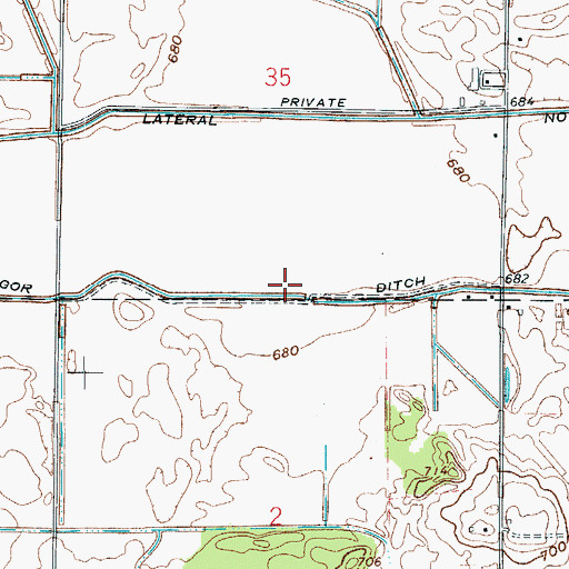 Topographic Map of Vernigor Ditch, IN