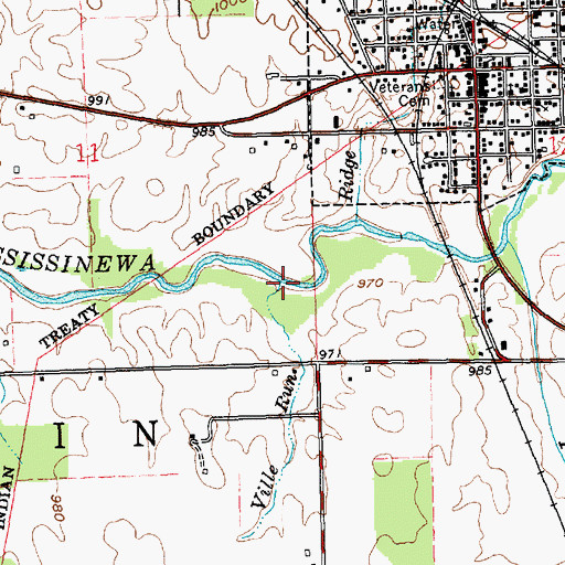 Topographic Map of Ville Run, IN