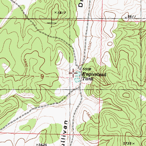 Topographic Map of Engelstead Tank, AZ
