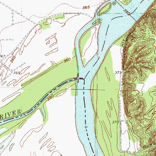 Topographic Map of Wabash River Old Channel, IN