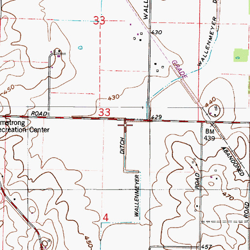 Topographic Map of Wallenmeyer Ditch, IN