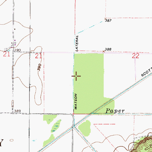 Topographic Map of Watson Lateral, IN