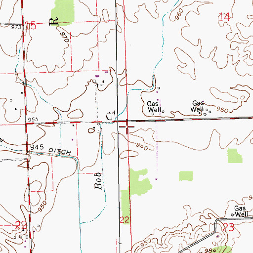 Topographic Map of Webb School, IN