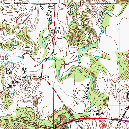 Topographic Map of West Boggs Creek, IN
