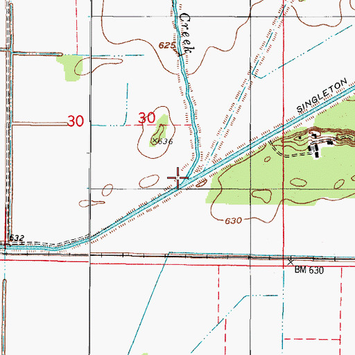 Topographic Map of West Creek, IN