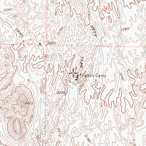 Topographic Map of English Camp, AZ