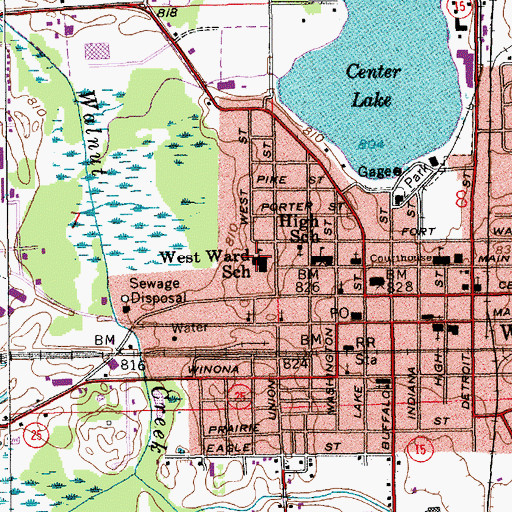 Topographic Map of Madison Elementary School, IN
