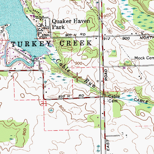Topographic Map of Westlake Ditch, IN
