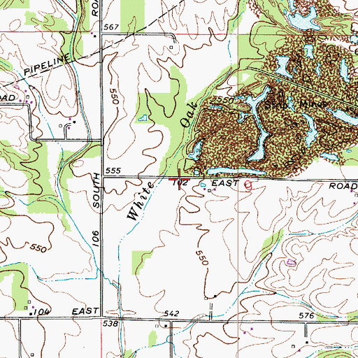 Topographic Map of Whorley Ditch, IN