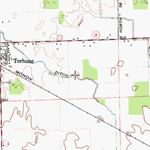 Topographic Map of Wiley Ditch, IN