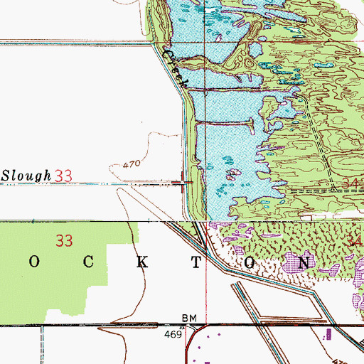Topographic Map of Willow Slough, IN