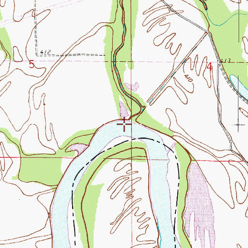 Topographic Map of Wilson Creek, IN