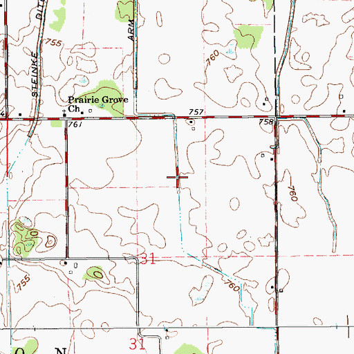 Topographic Map of Wilson Ditch Arm Number Two, IN