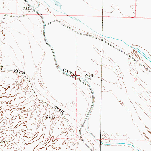 Topographic Map of Enterprise Canal, AZ