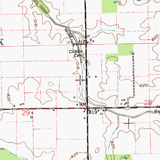 Topographic Map of Wise Ditch, IN