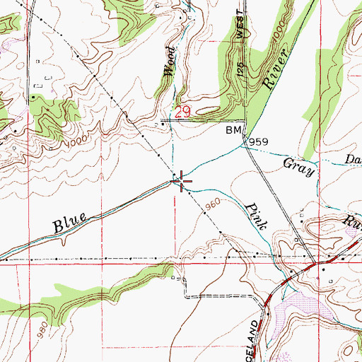 Topographic Map of Wood Brook, IN