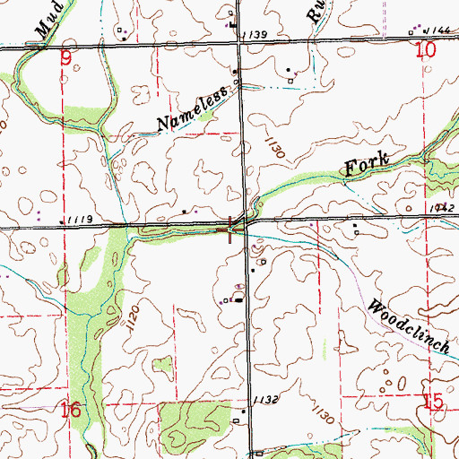 Topographic Map of Woodclinch Brook, IN