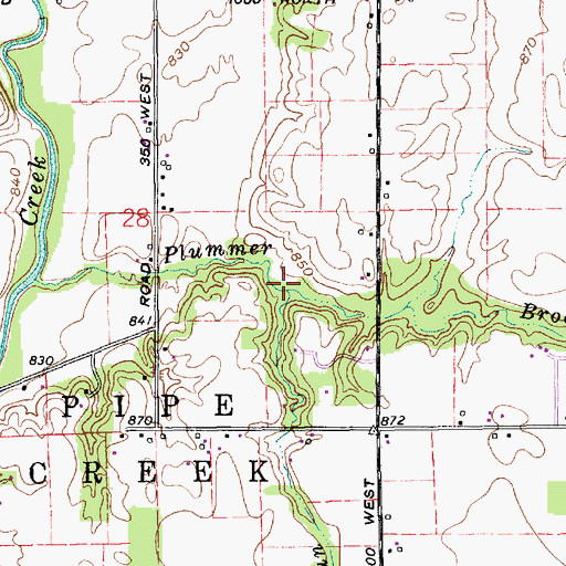 Topographic Map of Wrench Run, IN