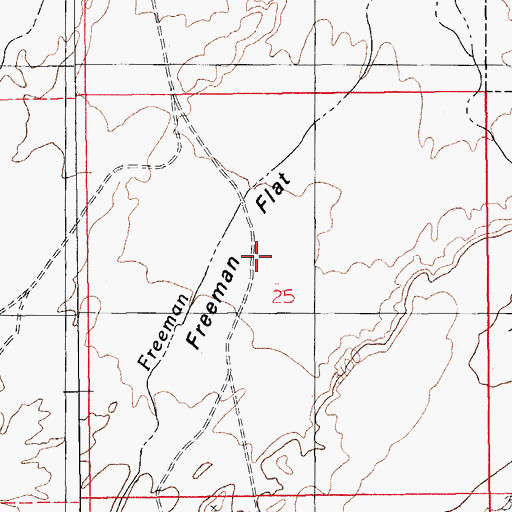Topographic Map of Freeman Flat, AZ